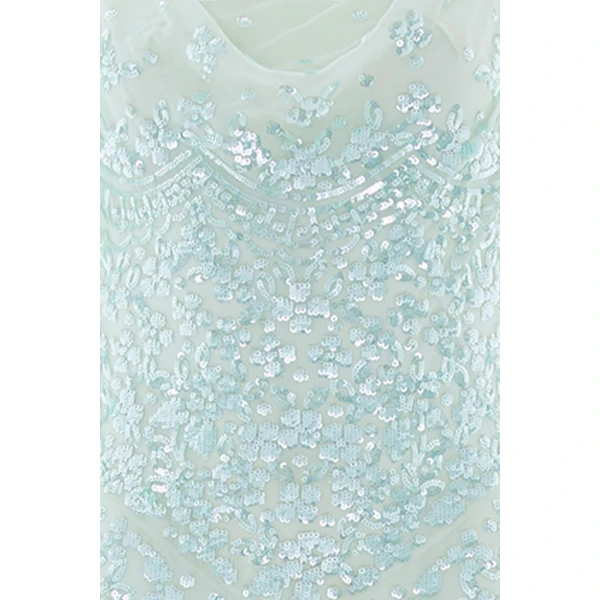 Needle and Thread Freya Georgette Gown in Soft Mint, view 4
