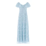 Needle and Thread Freya V-Neck Gown in Aqua
