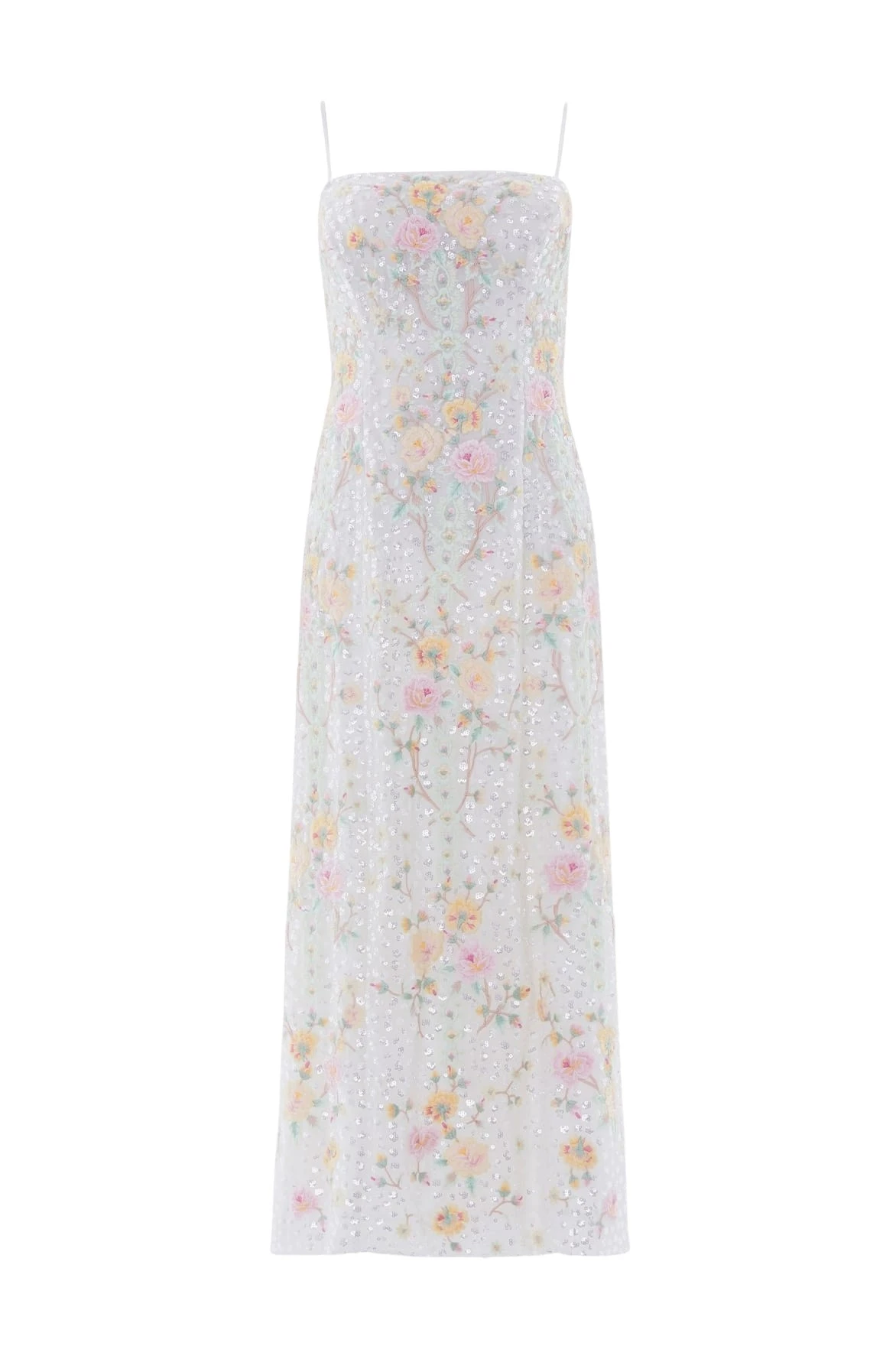 Needle-Thread-Garden-Rose-Dot-Cami-Ankle-Gown-in-Swan-WhitePastel-Coveti13988_nobg Needle and Thread Garden Rose Dot Cami Ankle Gown in Swan White/Pastel