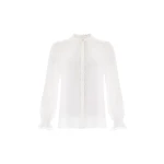 Needle and Thread Lace Trim Blouse in Chalk