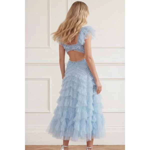 Needle and Thread Lola Backless Ballerina Dress in Aqua, view 5