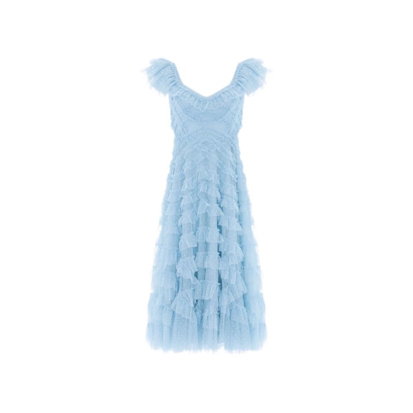 Needle and Thread Lola Backless Ballerina Dress in Aqua