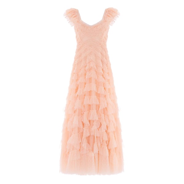 Needle and Thread Lola Backless Gown in Apricot Blush