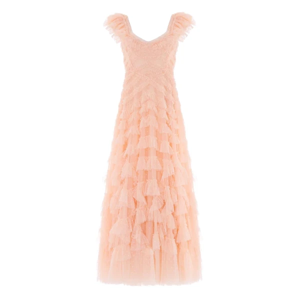 Needle and Thread Lola Backless Gown in Apricot Blush