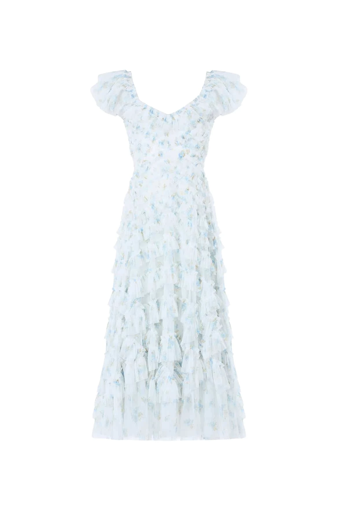 Needle-Thread-Magnolia-Ditsy-Lola-Backless-Ballerina-Dress-in-WhiteAqua-Coveti81825_nobg Needle and Thread Magnolia Ditsy Lola Backless Ballerina Dress in White/Aqua