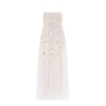 Needle and Thread Meadow Ditsy Cami Gown in Swan White/Peach