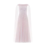Needle and Thread Moonlight Sequin Ankle Gown in Shell