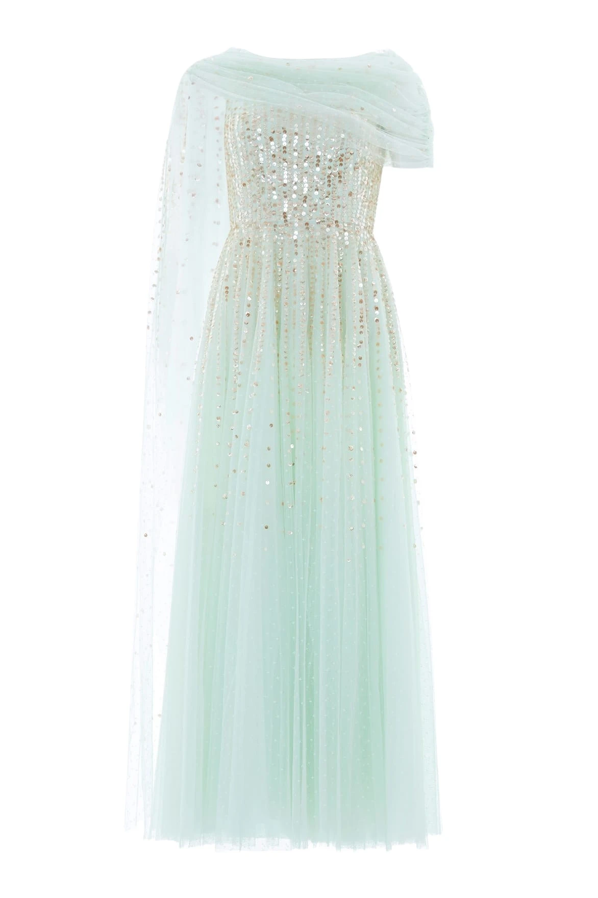 Needle-Thread-Moonlight-Sequin-Draped-Gown-in-Soft-MintGold-Coveti45034_nobg Needle and Thread Moonlight Sequin Draped Gown in Soft Mint/Gold