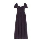 Needle and Thread Romilly Cotton Broderie Ankle Gown in Jet Black