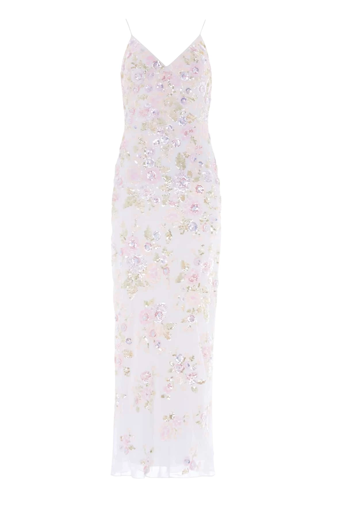Needle-Thread-Sequin-Paradise-Georgette-Cami-Gown-in-Swan-WhiteMulti-Coveti61825_nobg Needle and Thread Sequin Paradise Georgette Cami Gown in Swan White/Multi