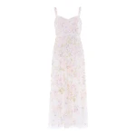 Needle and Thread Sequin Paradise Sweetheart Ankle Gown in Swan White/Multi