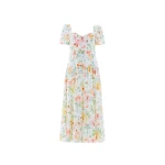 Needle and Thread Sienna Rose Cotton Ballerina Dress in Optic White