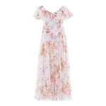 Needle and Thread Summer’s Rose Georgette Ankle Gown in White