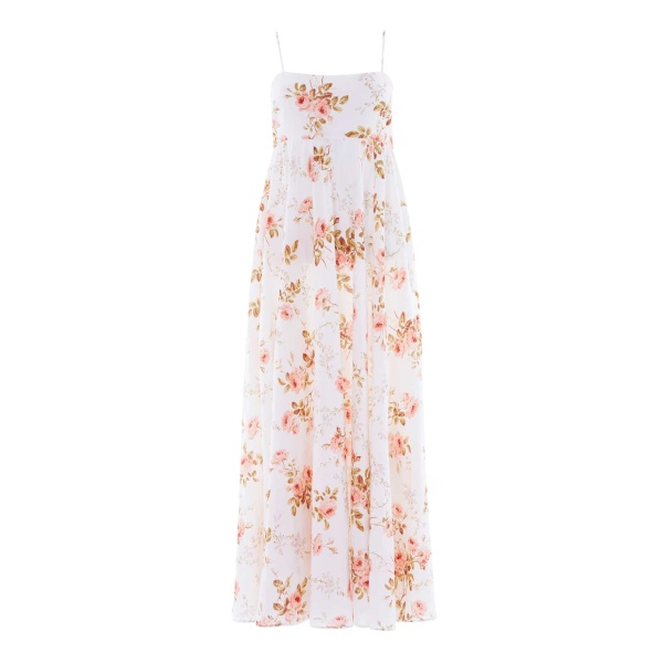 Needle and Thread Summer’s Rose Linen Blend Cami Ankle Gown in White