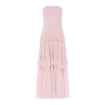 Needle and Thread Valentine Ruffle Strapless Gown in Pink