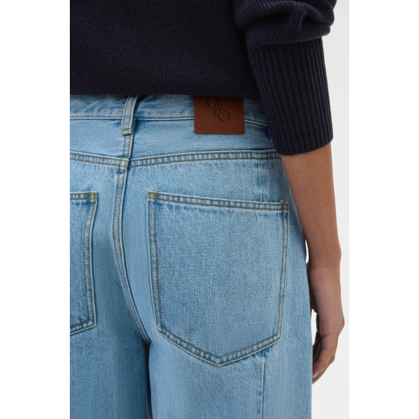 Oroton Barrel Leg Denim Jean Light Vintage Wash, view 4