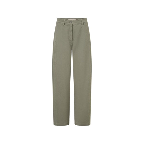 Oroton Barrel Twill Leg Pant Silver Sage