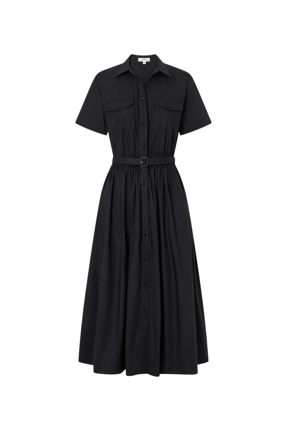 Oroton-Belted-Shirt-Dress-Black98288_nobg Oroton Belted Shirt Dress Black