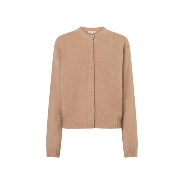 Oroton Cashmere Blend Cardigan Biscotti