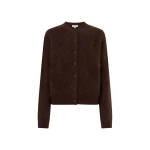 Oroton Cashmere Blend Cardigan Dark Chocolate