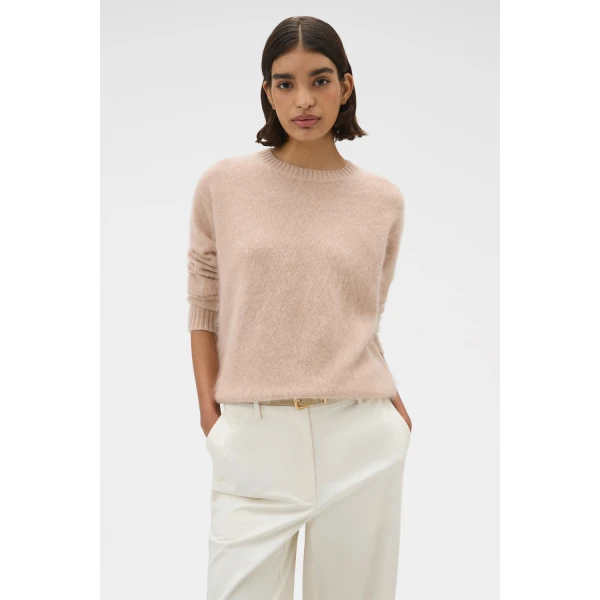 Oroton Cashmere Blend Knit Biscotti, view 2