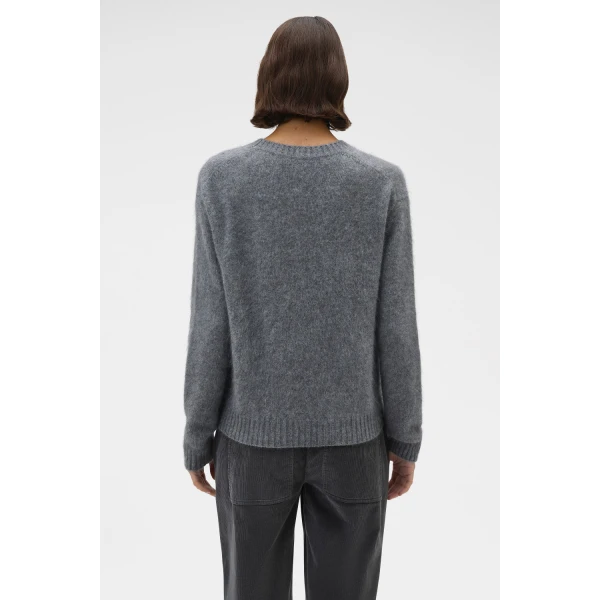 Oroton Cashmere Blend Knit Grey Marle, view 5