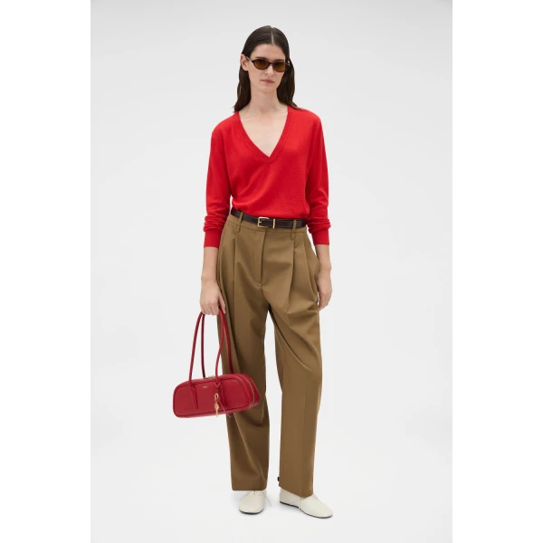 Oroton Deep V Knit Poppy, view 6