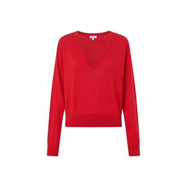 Oroton Deep V Knit Poppy