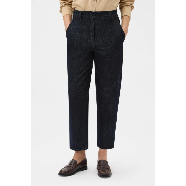 Oroton Denim Pant Dark Blue, view 3