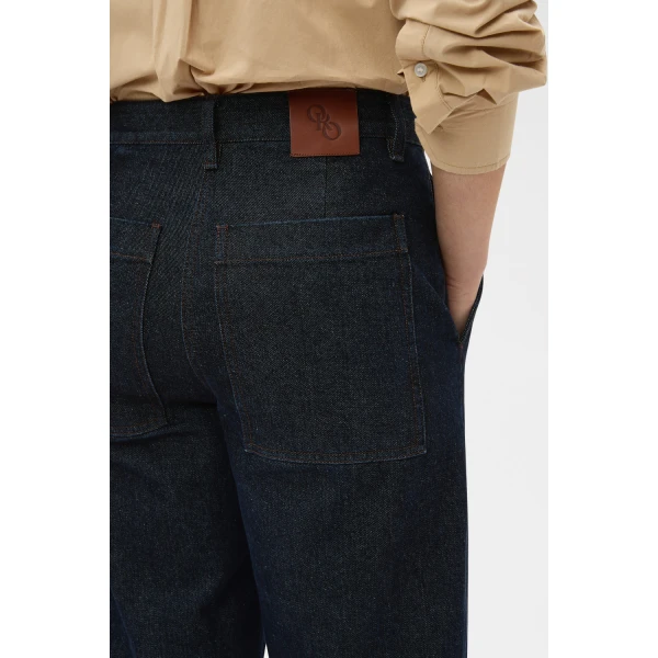 Oroton Denim Pant Dark Blue, view 5