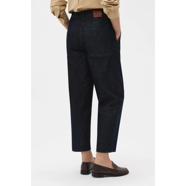 Oroton Denim Pant Dark Blue, view 6