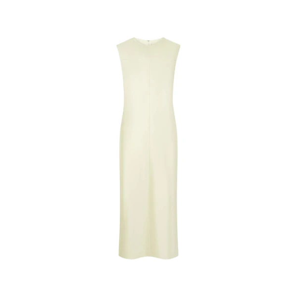 Oroton Double Satin Sheath Dress Champagne