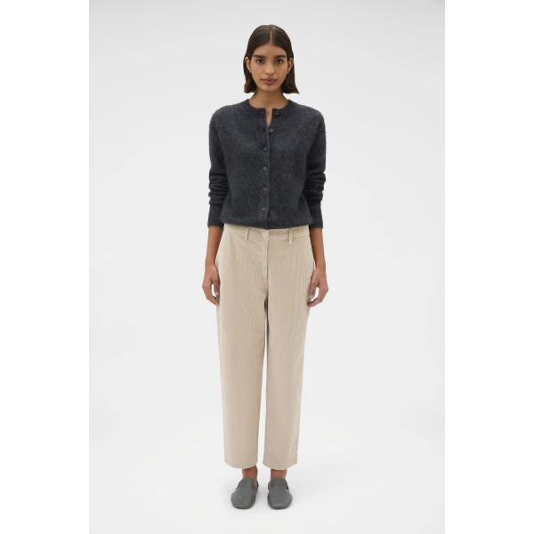 Oroton Fine Corduroy Pant Eggshell, view 2