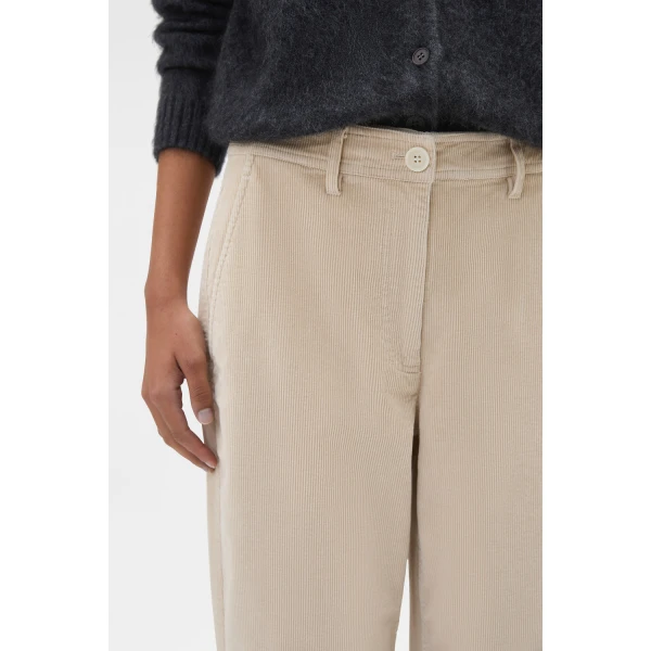 Oroton Fine Corduroy Pant Eggshell, view 4