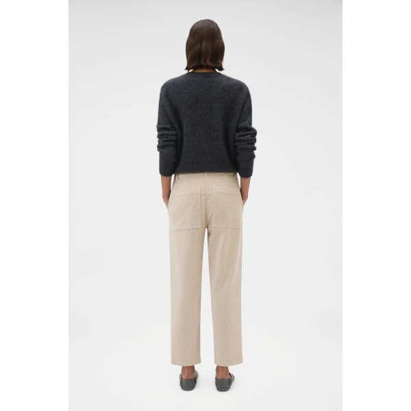 Oroton Fine Corduroy Pant Eggshell, view 5