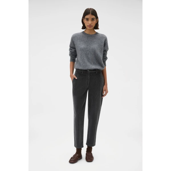 Oroton Fine Corduroy Pant Washed Black, view 2