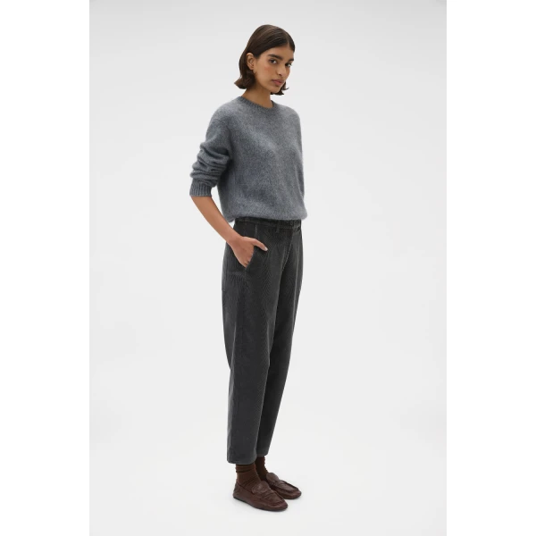Oroton Fine Corduroy Pant Washed Black, view 3