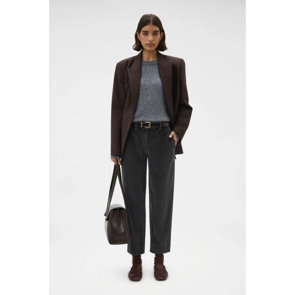 Oroton Fine Corduroy Pant Washed Black, view 6