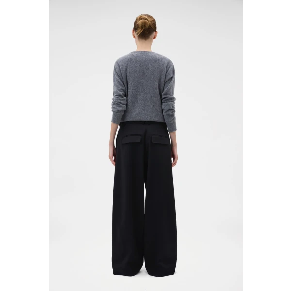 Oroton Flat Front Pant Black, view 5
