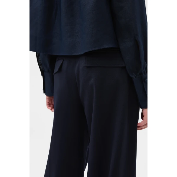 Oroton Flat Front Pant North Sea, view 4