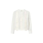 Oroton Folded Ribbon Top Antique White