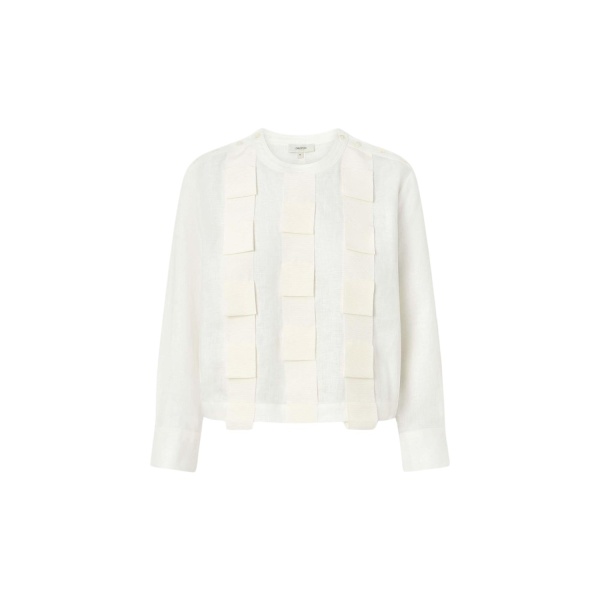 Oroton Folded Ribbon Top Antique White