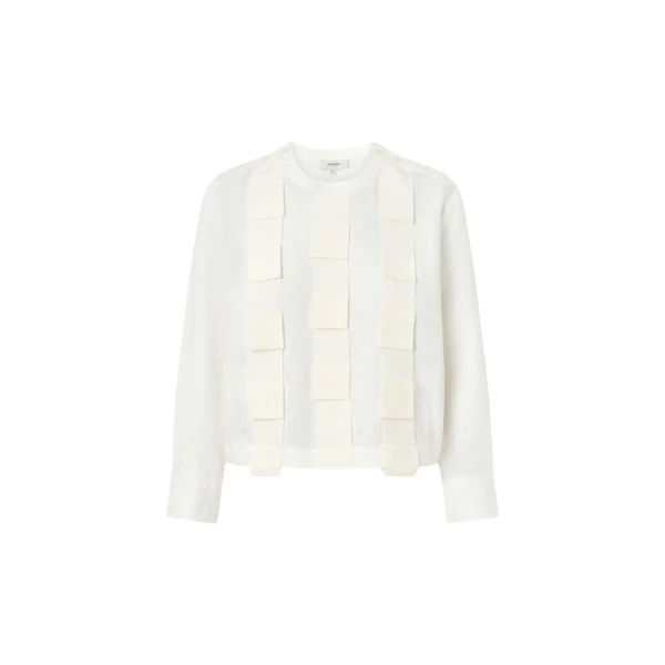 Oroton Folded Ribbon Top Antique White