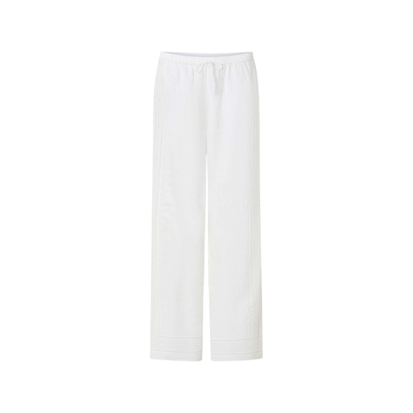 Oroton Lace Trim Pyjama Pant White