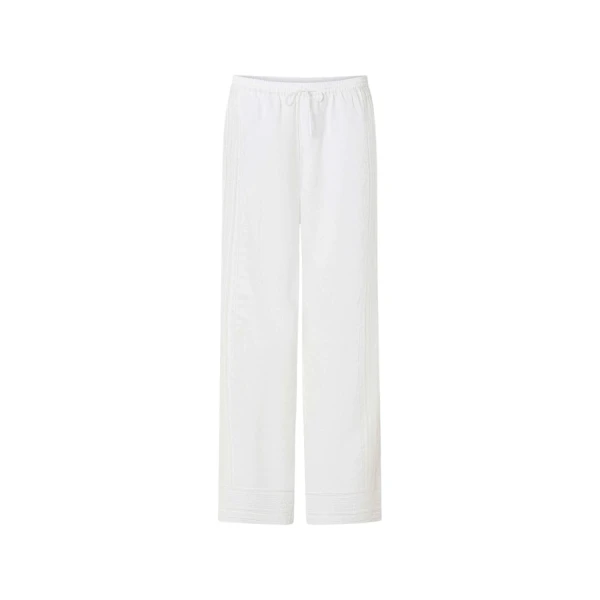 Oroton Lace Trim Pyjama Pant White
