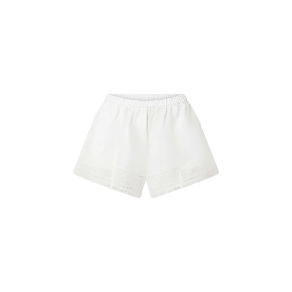 Oroton Lace Trim Short White