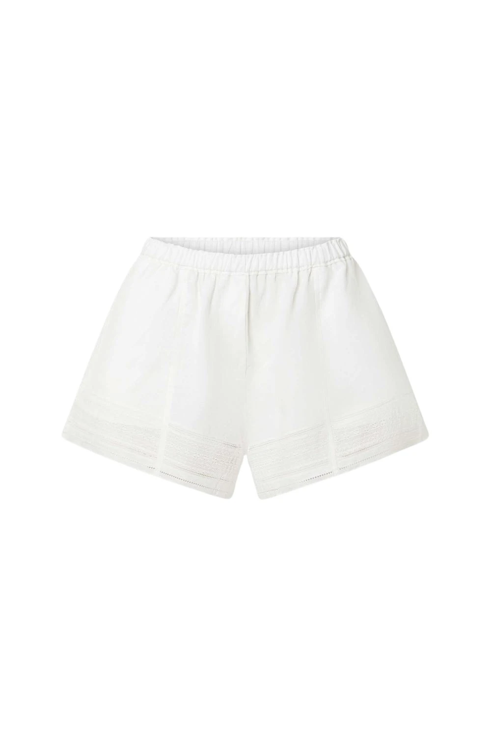 Oroton-Lace-Trim-Short-White98093_nobg Oroton Lace Trim Short White