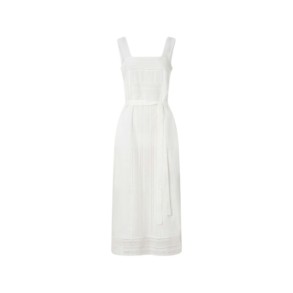 Oroton Lace Trim Slip Dress White