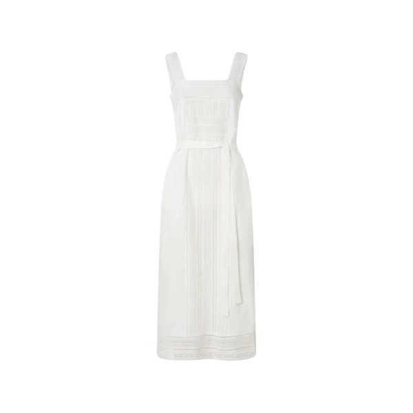 Oroton Lace Trim Slip Dress White