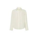 Oroton Long Sleeve Shirt Soft Cream